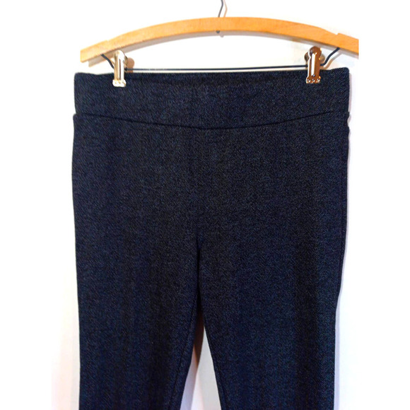 LOFT Womens M Gray Stretch Herringbone Skinny Ponte Pants Work - Picture 3 of 6